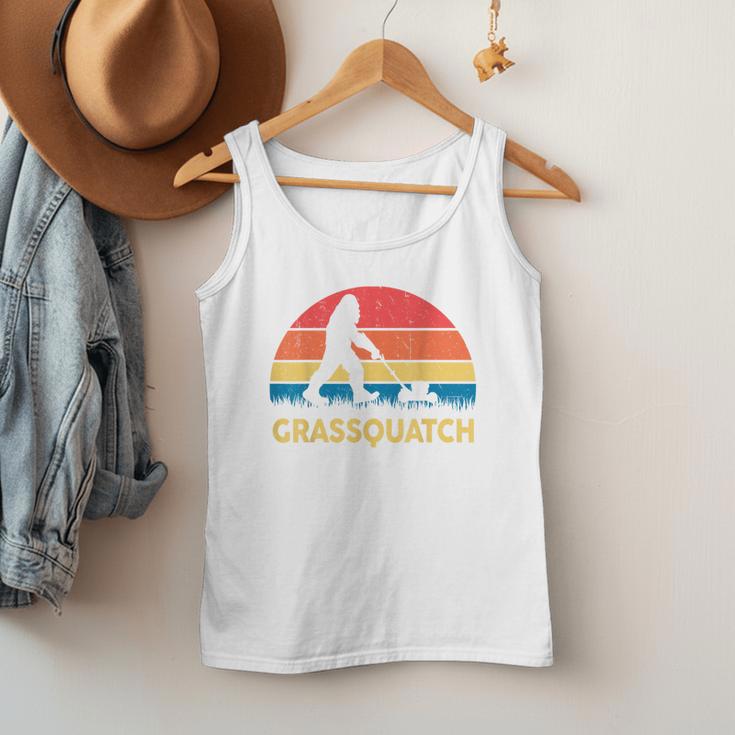 Dad Lawn Mowing Grassquatch Bigfoot Mower Garden Men Tank Top