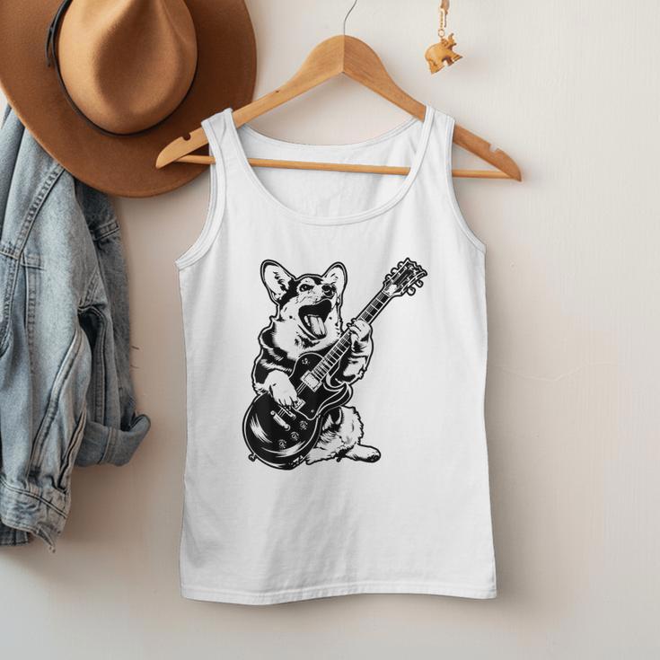 Dog Guitarist Guitar Pembroke Welsh Corgi Dad Mom Men Tank Top
