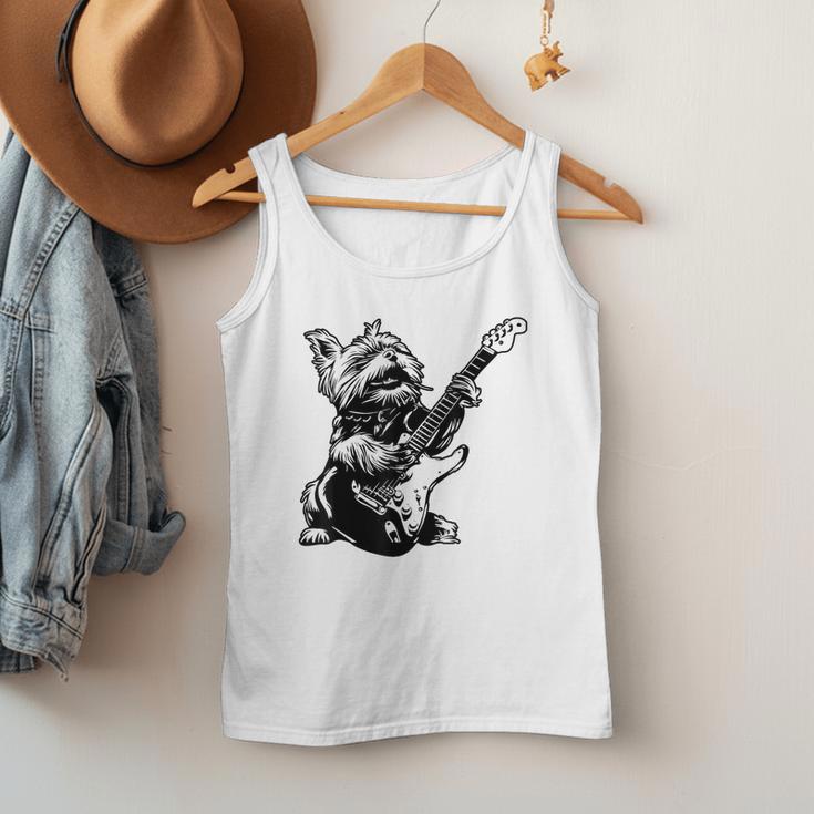 Dog Guitarist Guitar Yorkie Dad Mom For Men Women Men Tank Top