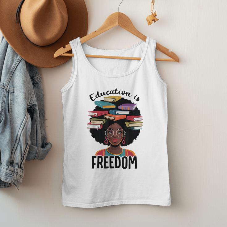 Education Is Freedom Teacher History Month Books Lover Men Tank Top