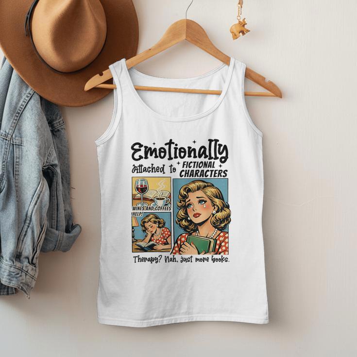 Emotionally Attached To Fictional Characters Just More Books Men Tank Top