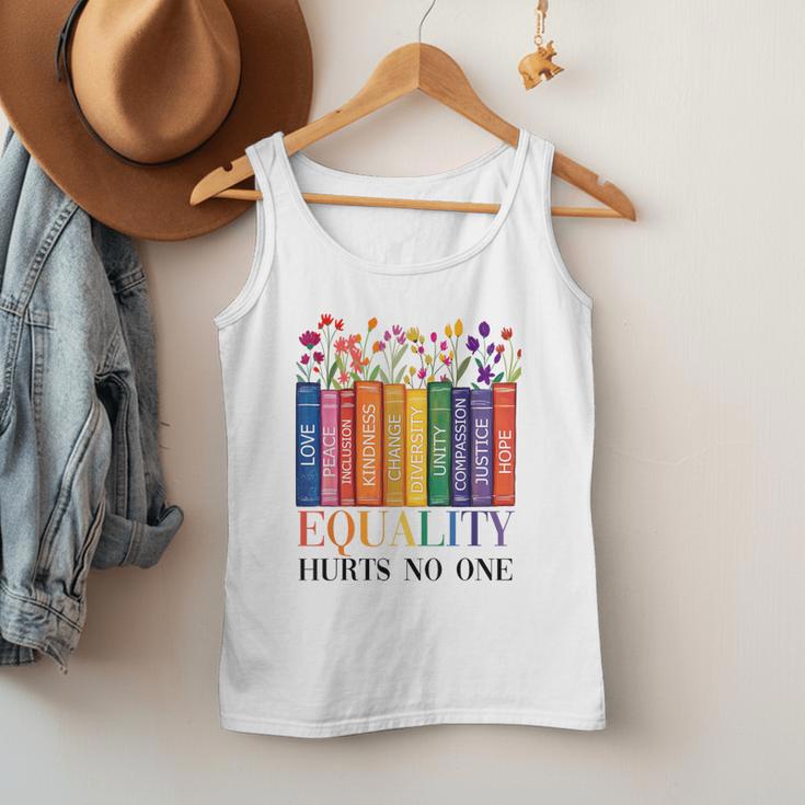 Equality Hurts No One LGBTQ Pride Books And Flowers Men Tank Top Equality Hurts No One LGBTQ Pride Books And Flowers Men Tank Top