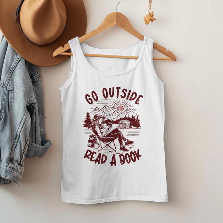 Go Outside Read a Book Vintage Bibliophiles Men Tank Top