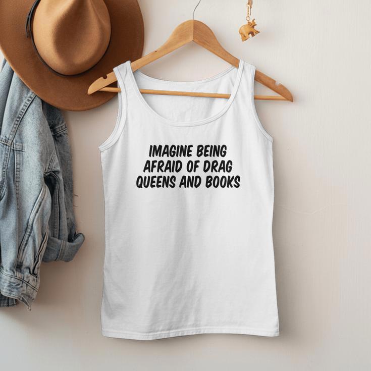 Imagine Being Afraid Of Drag Queens And Books Premium Men Tank Top
