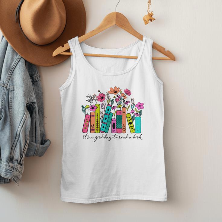 It's A Good Day To Read A Book Floral Book Lovers Librarian Men Tank Top