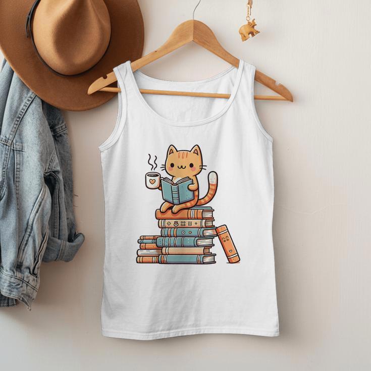 Kawaii Cat Coffee Books Teacher Men Women Girls Kids Men Tank Top Kawaii Cat Coffee Books Teacher Men Women Girls Kids Men Tank Top