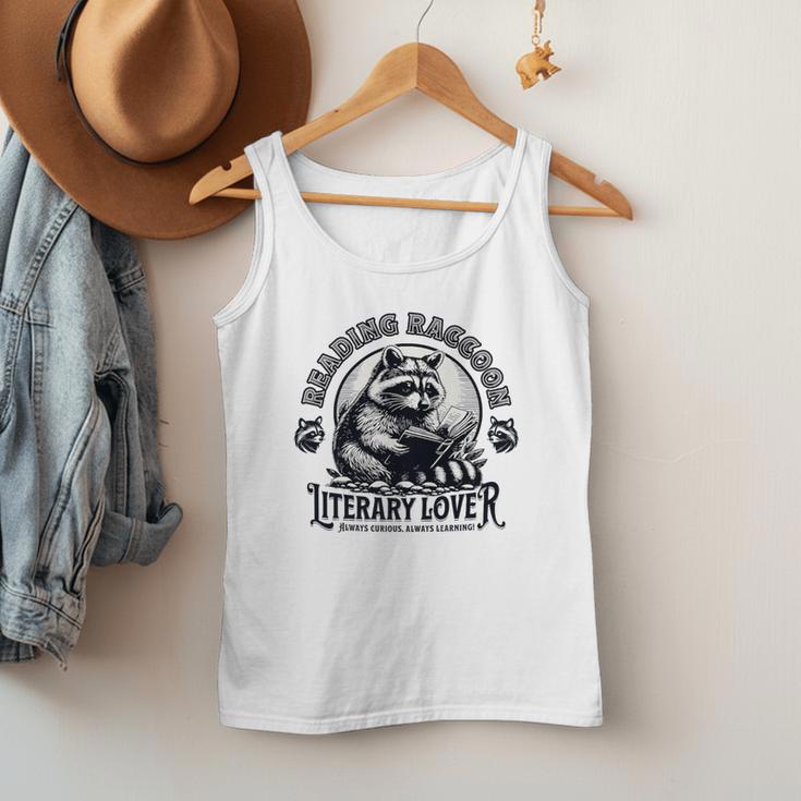 Literary Lover Reading Raccoon Books Premium Men Tank Top