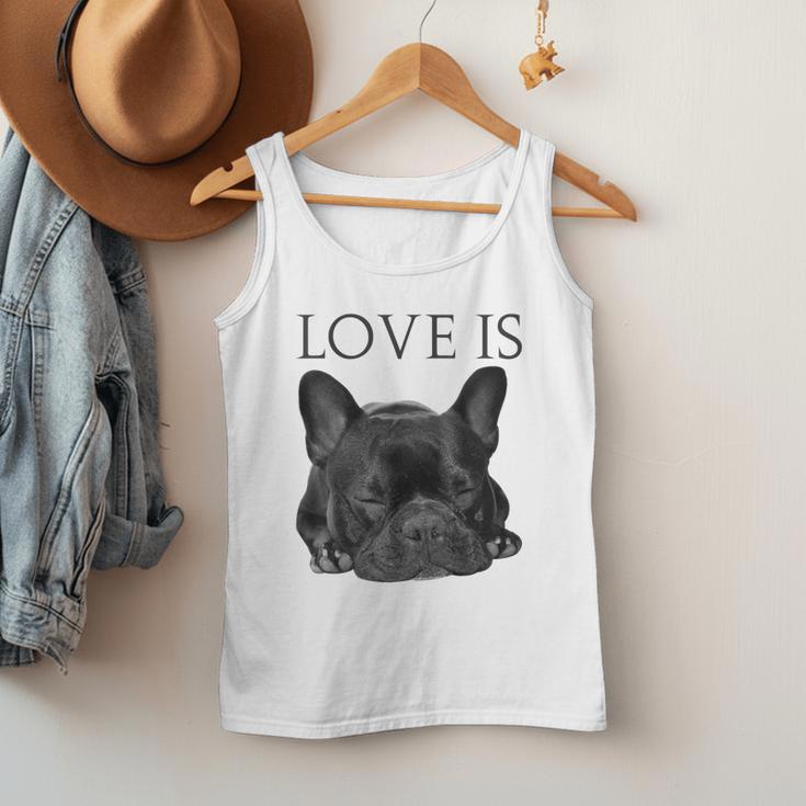 Love Is French Bulldog Shirt Frenchie Lover Tee Dog Mom Dad Men Tank Top
