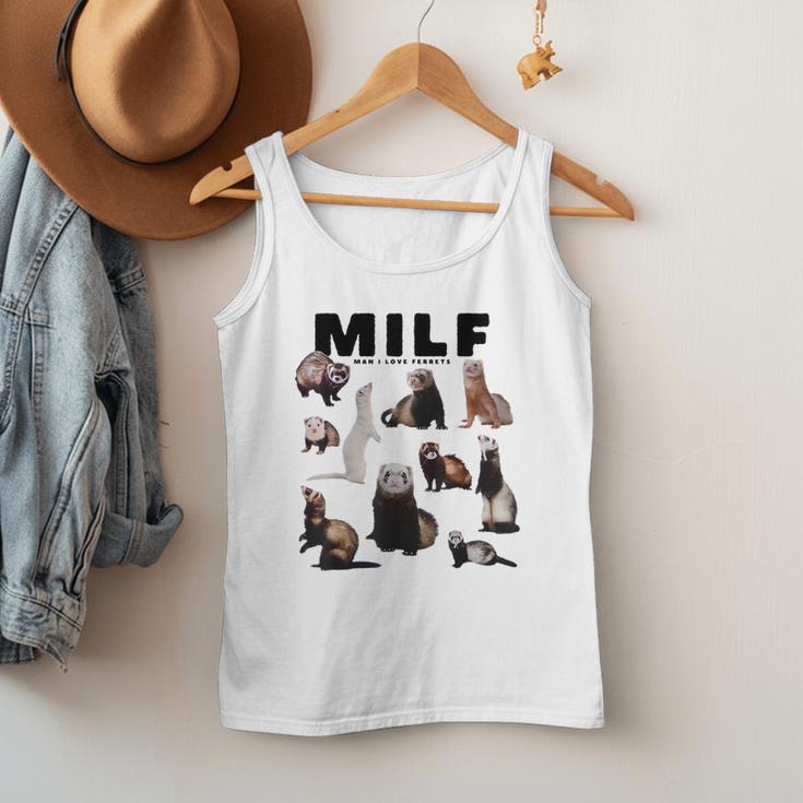 MILF Man I Love Ferrets Ferret Mom Dad Ferret Owner Men Tank Top