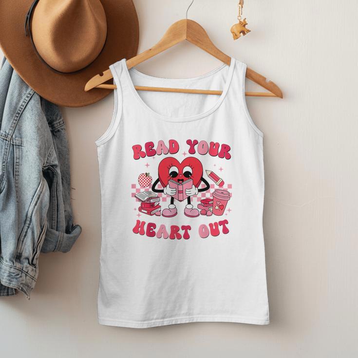 Read Your Heart Out Valentines Day Teachers Book Lovers Men Tank Top