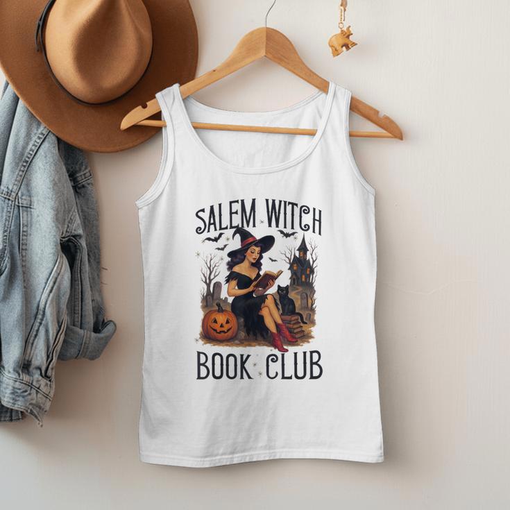 Salem Witch Book Club Bookish Retro Halloween Cat Men Tank Top