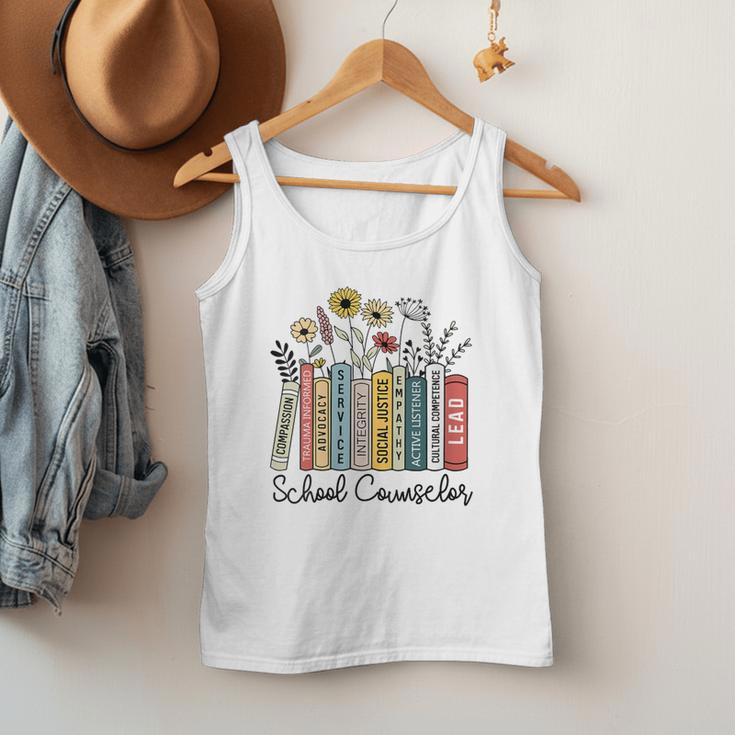 School Counselor Wildflower Book School Counseling Life Men Tank Top