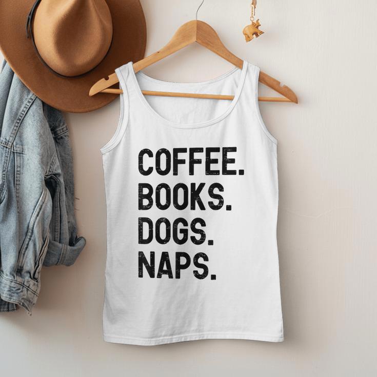 Vintage Coffee Books Dogs Naps Retro Men Tank Top