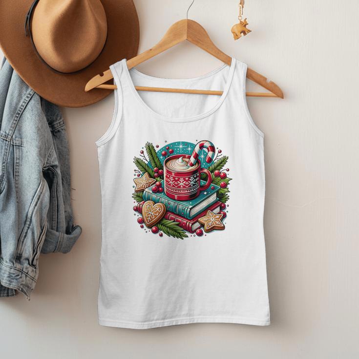 Vintage Cozy Winter Hot Cocoa Books Gingerbread Book Lovers Men Tank Top Vintage Cozy Winter Hot Cocoa Books Gingerbread Book Lovers Men Tank Top