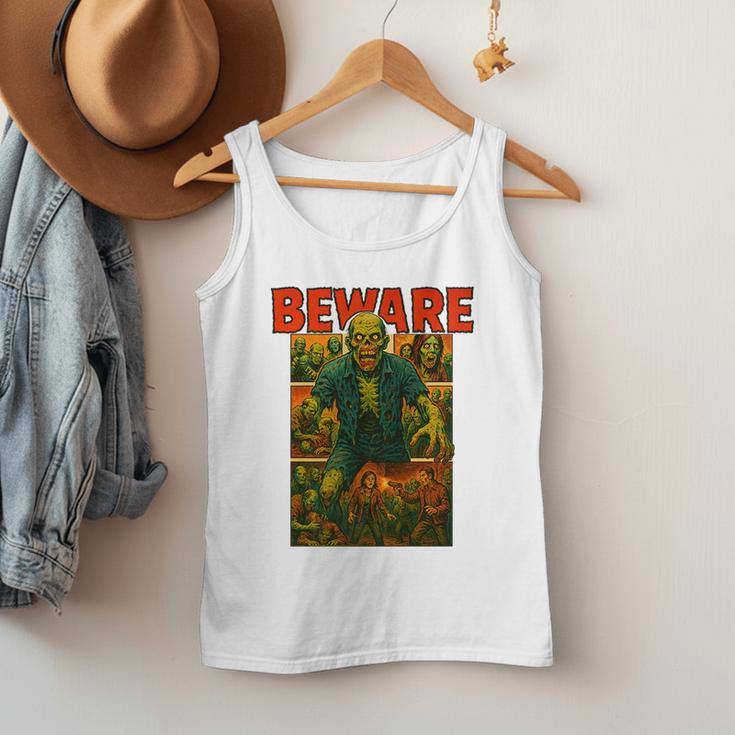 Zombie Tee Horror Movie Poster Vintage Comic Book Graphic Premium Men Tank Top