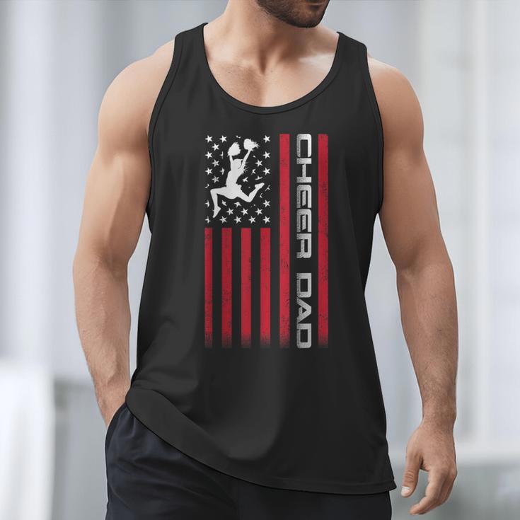 4th Of July US Flag Cheer Dad Shirt For Father's Cheer Men Tank Top