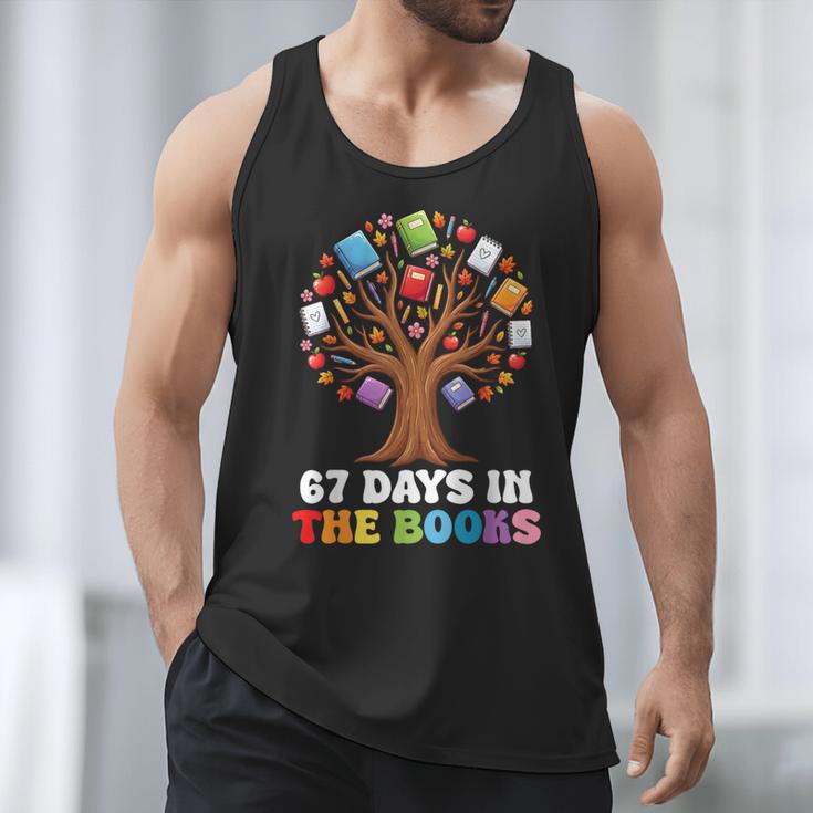 67 Days In The Books Reading Teacher 67th Day Of School Kids Men Tank Top