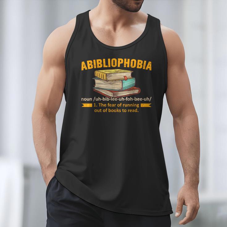 Abibliophobia Perfect For Young Book Lover Bookworm Reader Men Tank Top