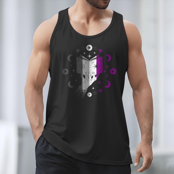 Ace Pride Book With Stars Moons And Magic Hand Men Tank Top