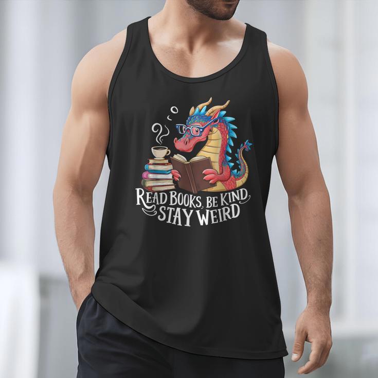 Adorable Book Lover Dragon Read Books Be Kind Stay Weird Men Tank Top Adorable Book Lover Dragon Read Books Be Kind Stay Weird Men Tank Top