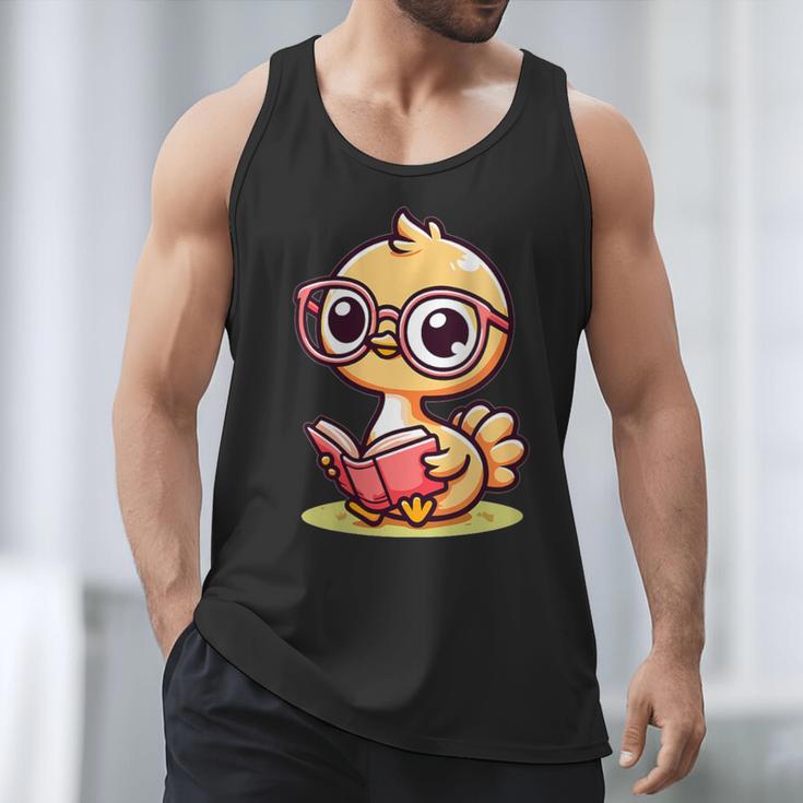 Adorable Book Lover Ostrich With Reading Glasses Cute Men Tank Top Adorable Book Lover Ostrich With Reading Glasses Cute Men Tank Top