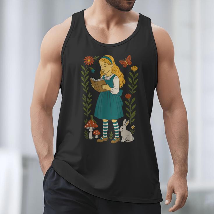 Alice In Wonderland Book Lover Lewis Carroll Rabbit Men Tank Top