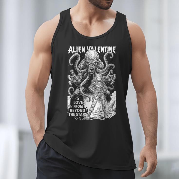Alien Valentine Science Fiction Vintage Comic Book Men Tank Top Alien Valentine Science Fiction Vintage Comic Book Men Tank Top