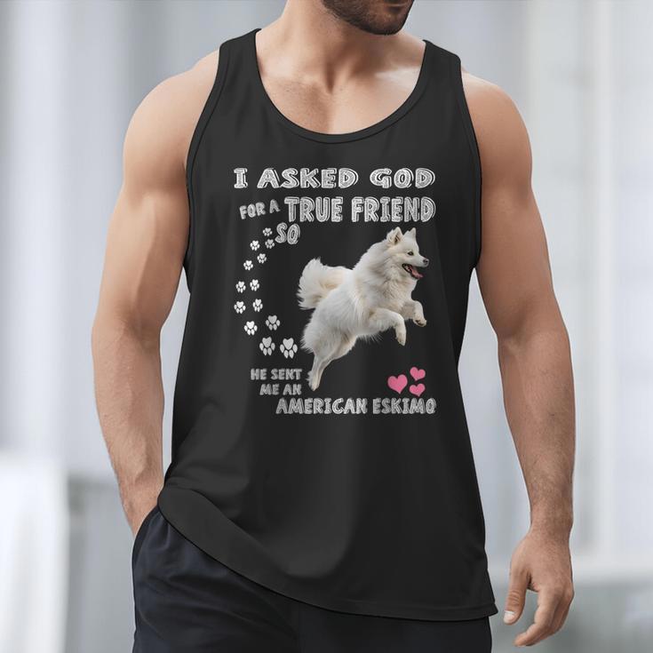 American Eskimo Dog Mom Eskie Dad Art Eskie Lover Quote Men Tank Top