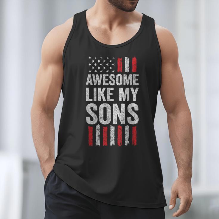 American Flag Dad Mom Awesome Like My Sons Men Tank Top American Flag Dad Mom Awesome Like My Sons Men Tank Top