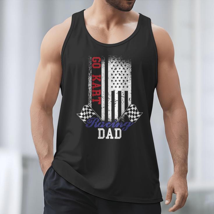 American Flag Go Kart Racing Race Dad Flag Men Tank Top