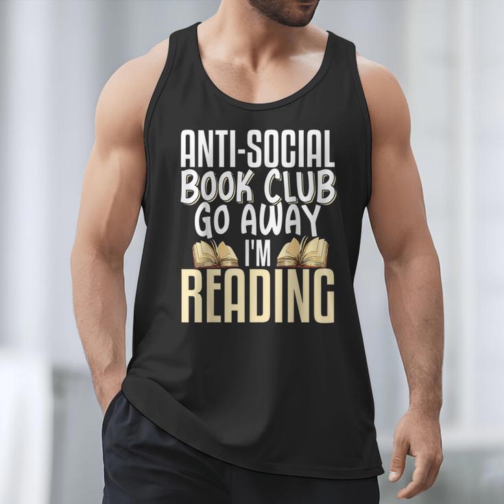 Anti Social Book Club Go Away I'm Reading Men Tank Top