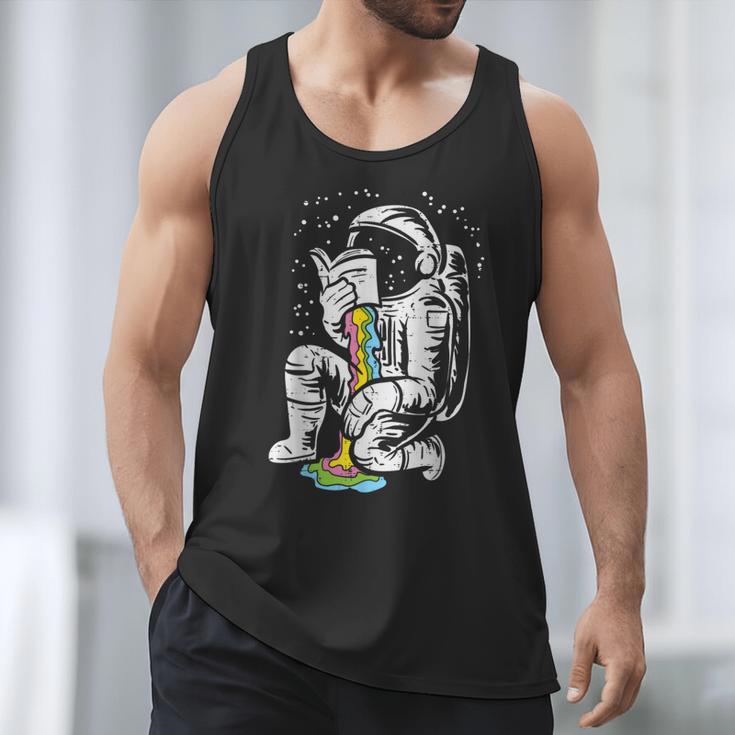 Astronaut Reading Book Space Galaxy Bookworm Men Women Kids Men Tank Top