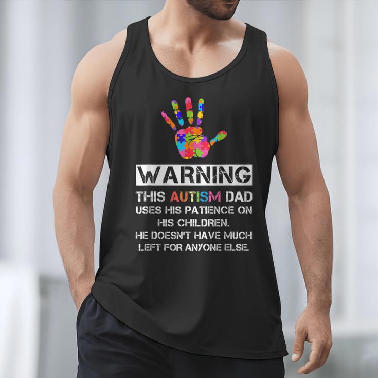 Autism Awareness Warning This Autism Dad T-Shirt Men Tank Top