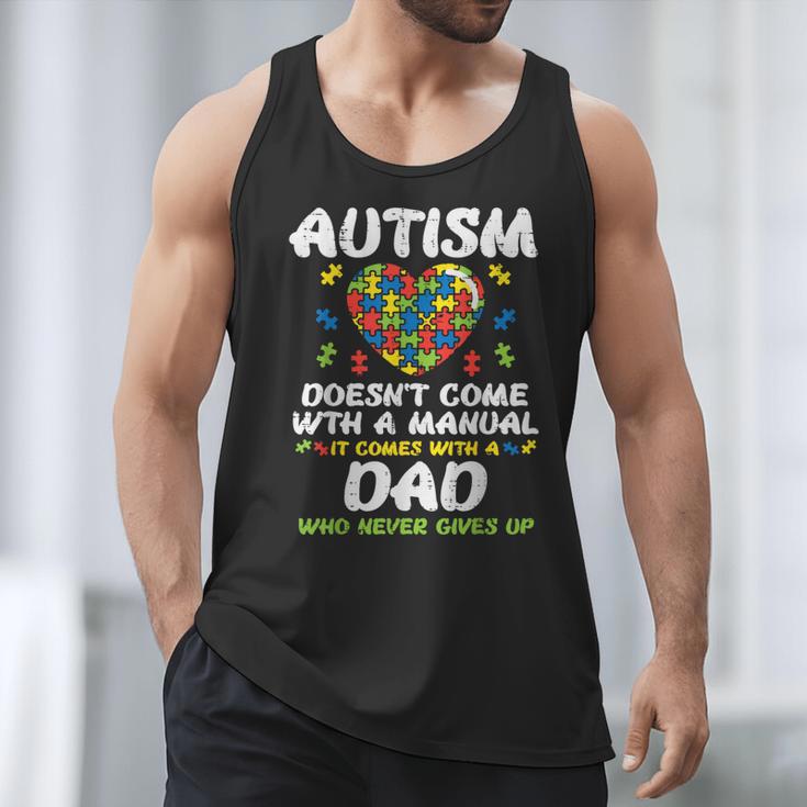 Autism Doesnt Come With Manual Dad Puzzle Awareness Men Men Tank Top