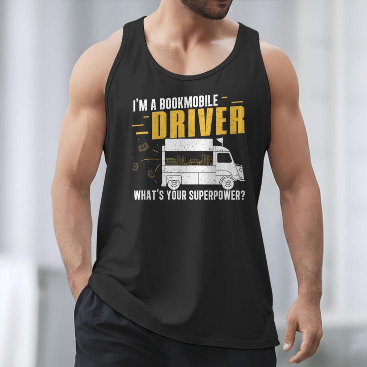 Awesome Bookmobile Driver What's Your Superpower Book Wagon Men Tank Top