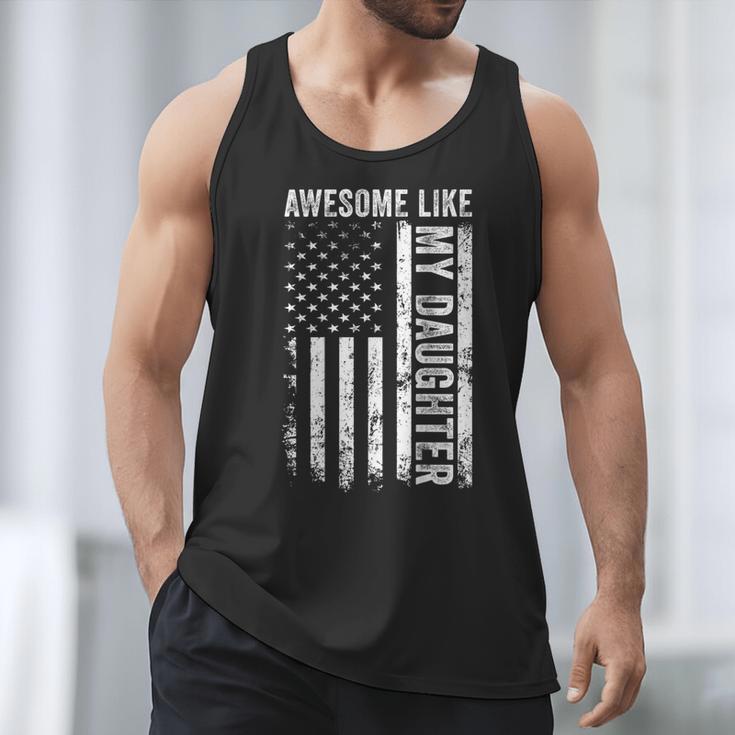 ON Back Awesome Like My Daughter Men Fathers Day Dad Men Tank Top