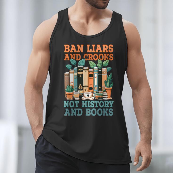 Ban Liars And Crooks Not History And Books Bookworm Library Men Tank Top
