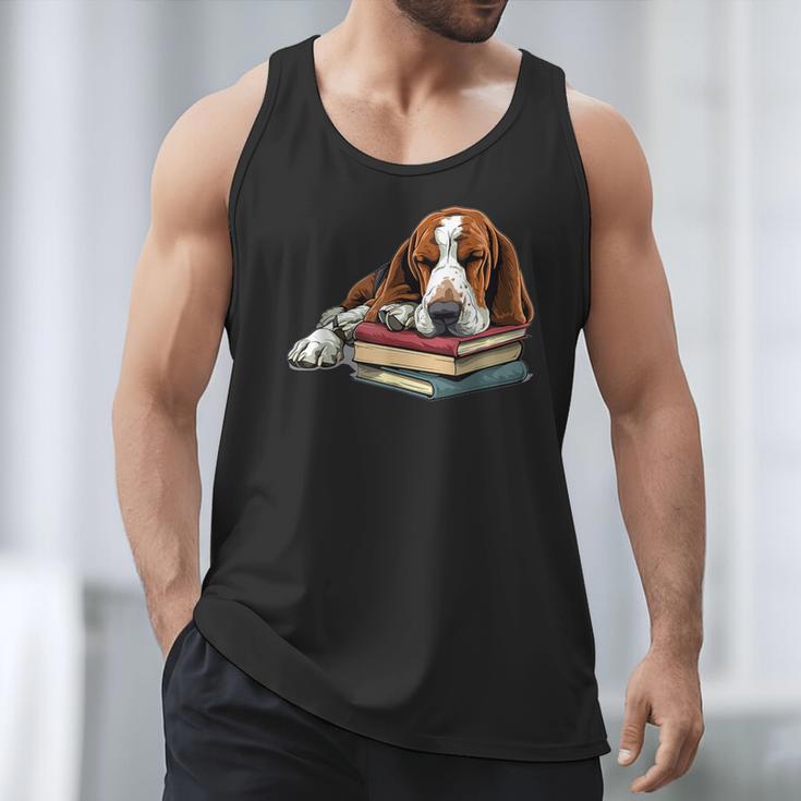 Basset Hound Books Dog Breed Graphic Men Tank Top