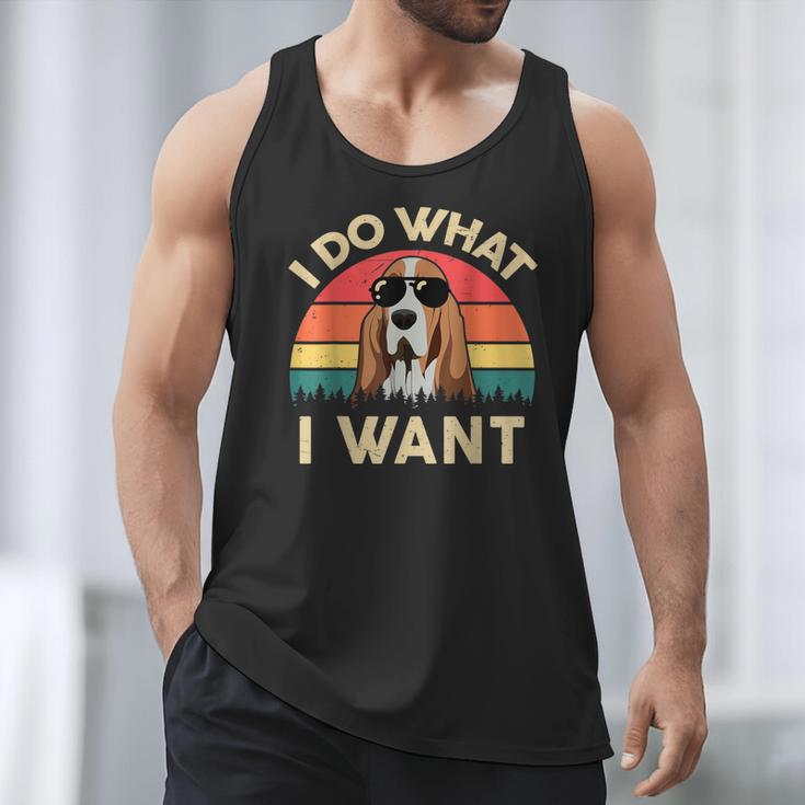 Basset Hound Shirts I Do What I Want Basset Hound Dad Men Tank Top