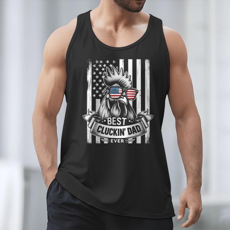 Best Cluckin' Dad Ever Chicken Lover Graphic Tees Cotton Polyester Casual Graphic Small Crew Neck Short Sleeve Men Tank Top