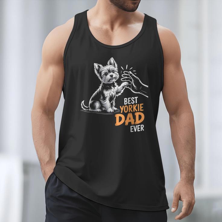 Best Yorkie Dad Ever Dog Yorkie I Love Yorkie Dad Men Tank Top