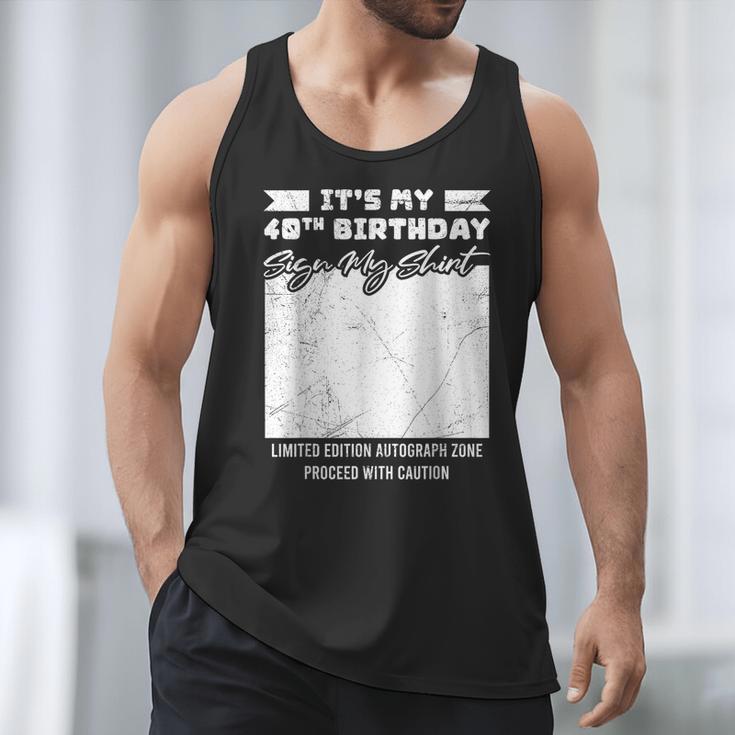 Birthday It's My 40th Birthday Guest Book Birthday Party Men Tank Top