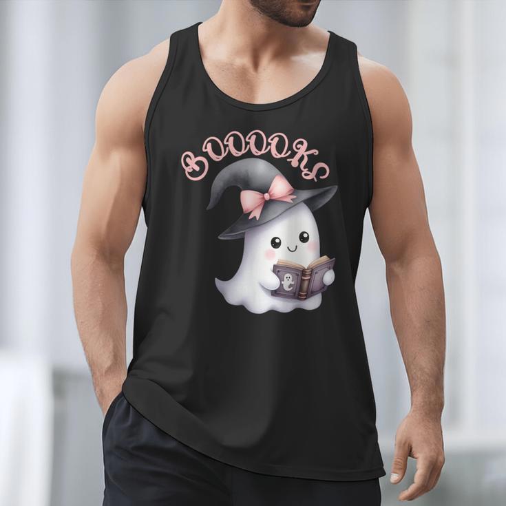 Boo Ghost Books Coquette Bow Halloween Women School Teacher Men Tank Top Boo Ghost Books Coquette Bow Halloween Women School Teacher Men Tank Top