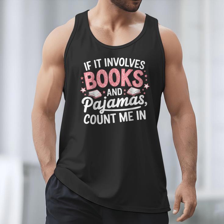 Book & Pajamas Humorous Book Lover Reading Bedtime Men Tank Top