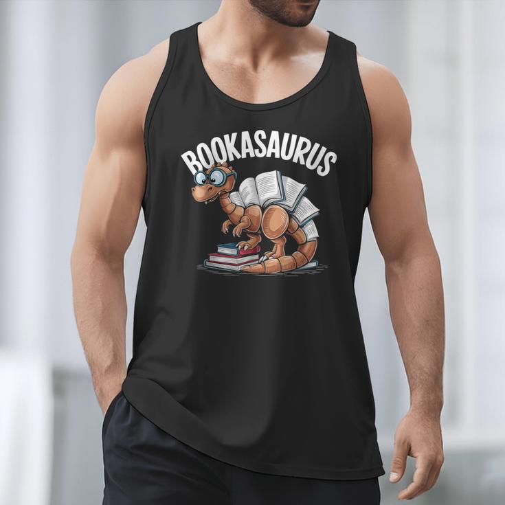 Book Dinosaur T-Rex Bookworm Dino Book Reading Men Tank Top