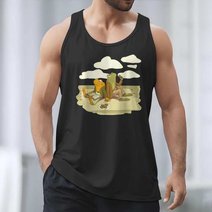 Book Frog Toad Vintage Book Frog Book Frog Reading Book Men Tank Top