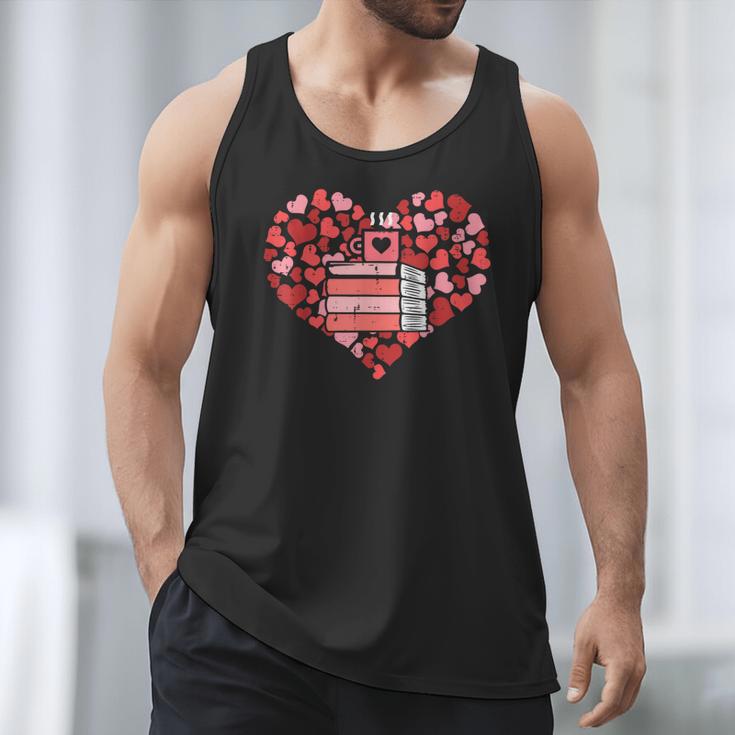 Book Heart Cute Read Book Reading Librarian Across America Men Tank Top