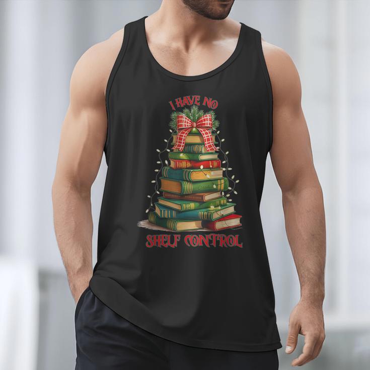 Book Lover Christmas Tree I Have No Shelf Control Men Tank Top
