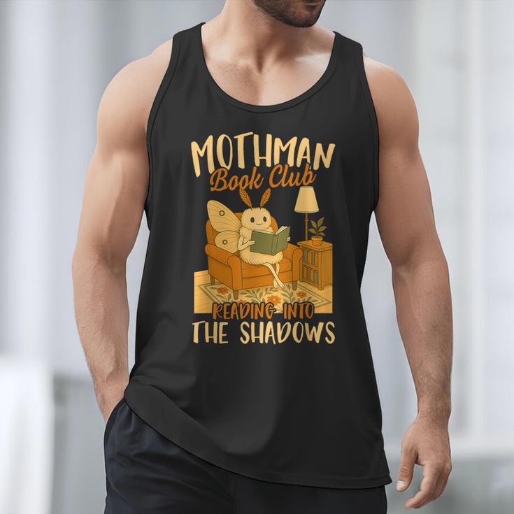 Book Lover Moth Mothman Book Club Reading Into Shadows Men Tank Top