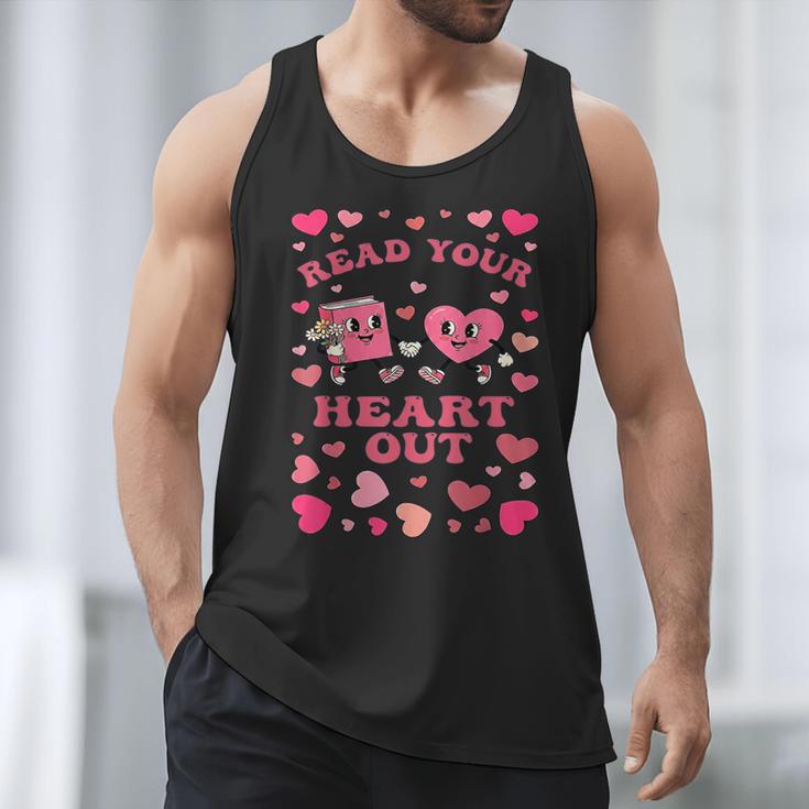 Book Lover Read Your Heart Out Teacher Valentines Men Tank Top